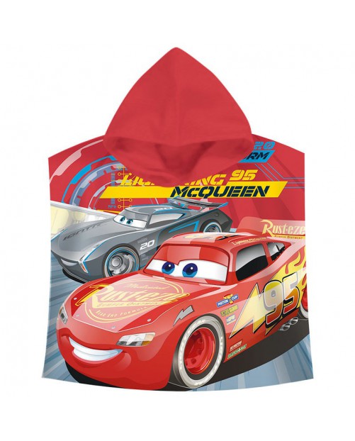 Poncho toalla Cars Disney McQueen algodon