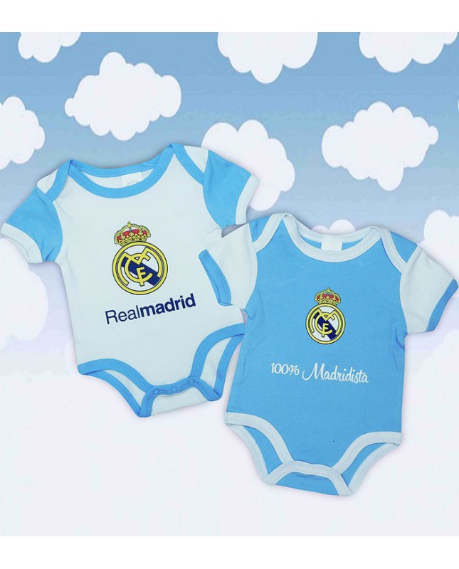 Body bebé REAL MADRID Manga Corta niño 2 ud.