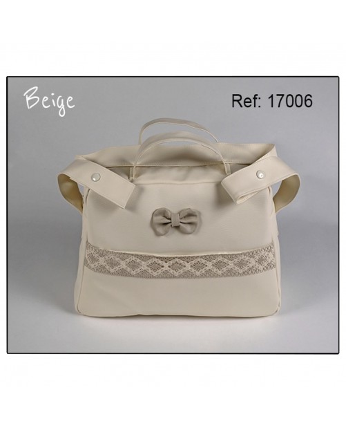 Bolso polipiel encaje NENITOS 17006 Amanda Beige