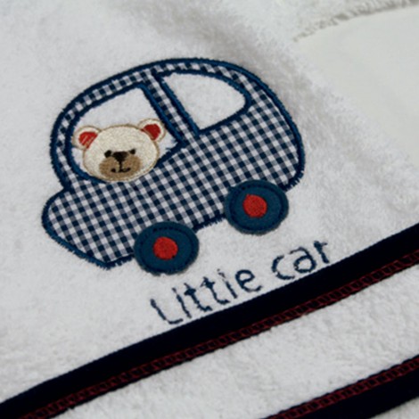 Albornoz bebé rizo bordado BERA BABY algodón Little Car