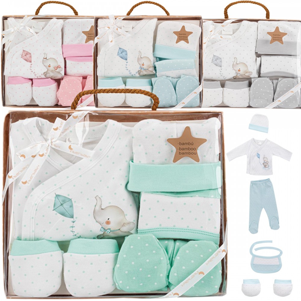 Pack de regalo para bebé Interbaby con ropa para recién nacido.