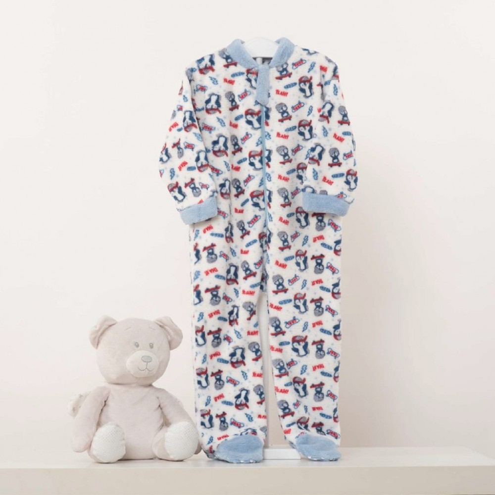 Pijama manta Ardilla lila para bebé y niña