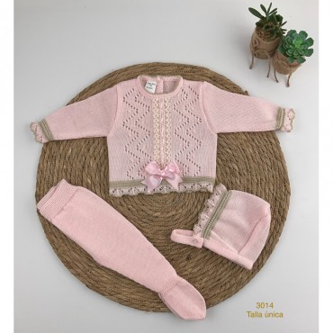 Conjunto polaina perlé bebé...