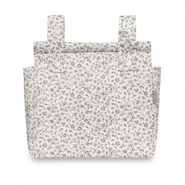 Bolso Talega flores gris...