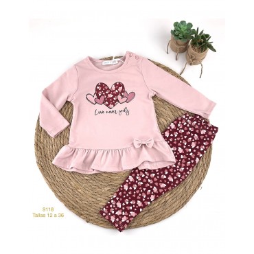 CONJUNTO BEBE NIÑA AFELPADO...