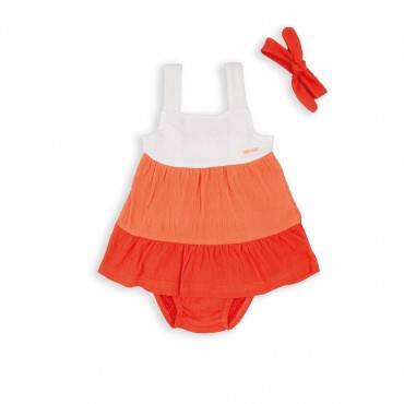 Conjunto vestido naranja...