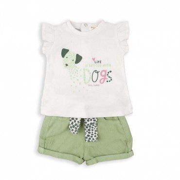 Conjunto short bebé niña...