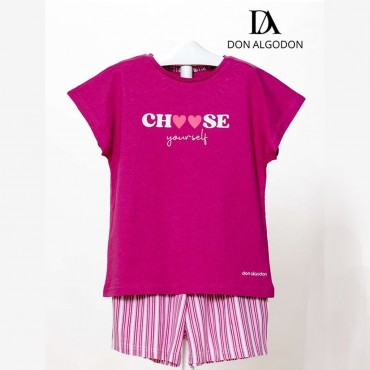 Pijama juvenil niña corto...