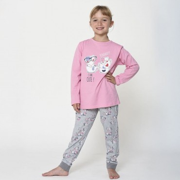 Pijama juvenil niña manga...