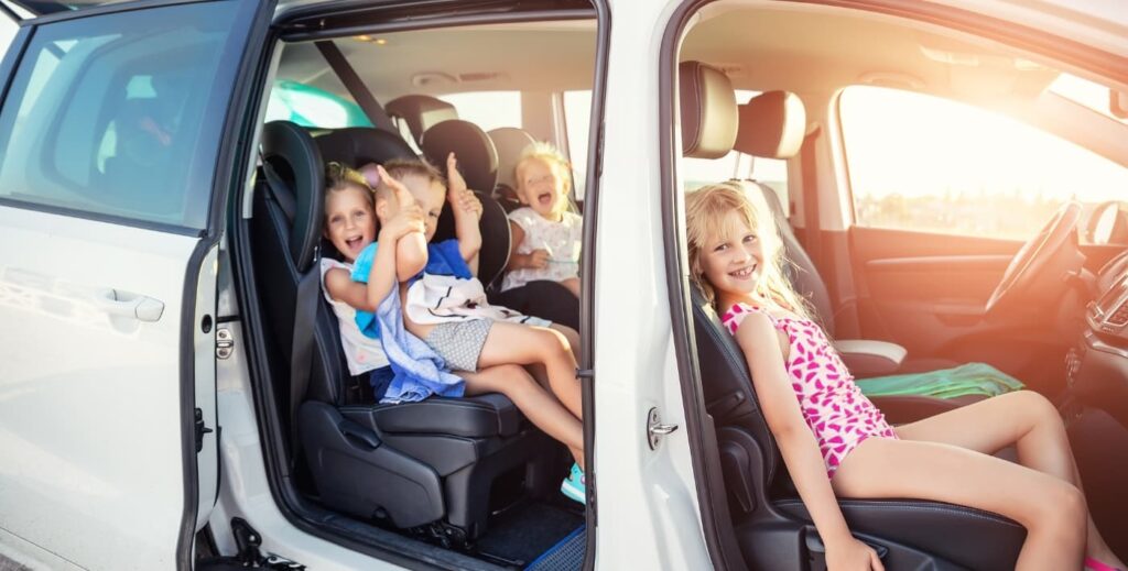 Viaje en coche con niños.