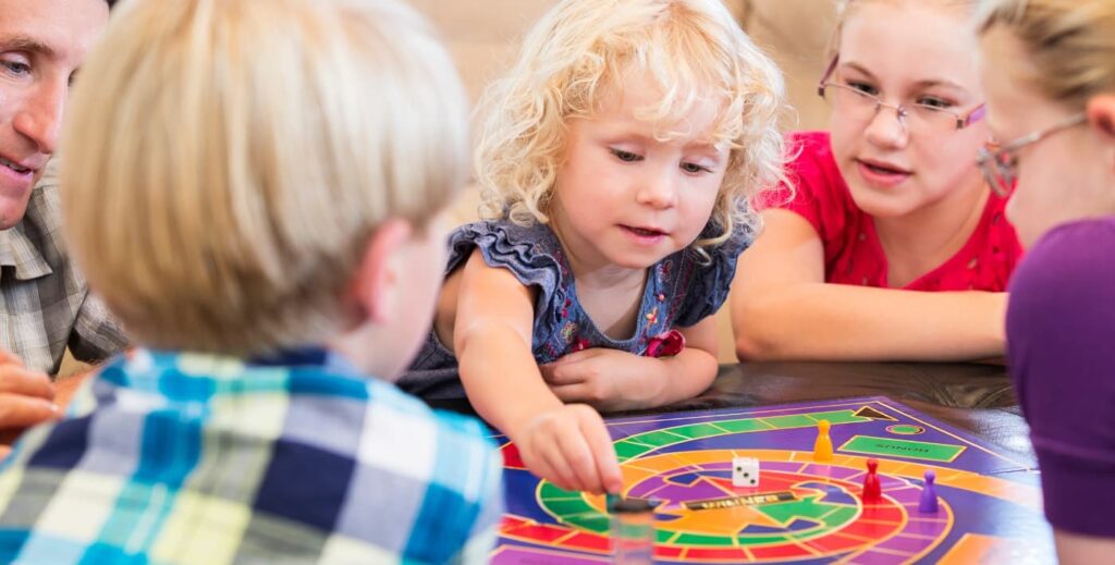 Juegos de mesa en familia.